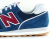 New Balance 373 suede bleu rouge gomme