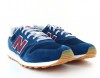 New Balance 373 suede bleu rouge gomme