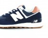 New Balance 574 bleu marine blanc beige gomme