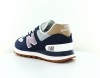 New Balance 574 femme bleu marine rose beige