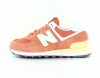 New Balance 574 femme rose peche blanc beige