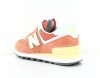 New Balance 574 femme rose peche blanc beige