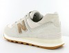 New Balance 574 Femme Suede Beige-Beige-Or