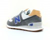 New Balance 574 gris bleu blanc marron