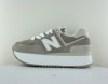 New Balance 574 stacked marron blanc