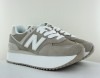 New Balance 574 stacked marron blanc