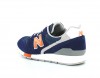 New Balance 996 suede bleu marine orange