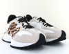 New Balance 327 blanc leopard beige