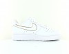 Nike Air force 1 '07 ess femme blanc blanc or