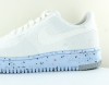 Nike Air force 1 crater flyknit blanc bleu ciel