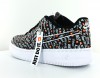 Nike Air Force 1 prm Just Do It GS black-white-total orange