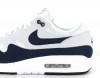 Nike Air max 1 blanc bleu marine