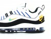 Nike Air Max 98 premium femme noir jaune blanc bleu