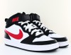 Nike Court borough mid 2 gs noir blanc rouge bleu