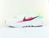 Nike Crater impact blanc noir rose jaune fluo