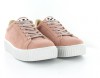 Noname Picadilly Sneakers Suede Rose dragée blanc