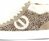 Noname Strike mid cut marron leopard or blanc