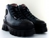 Palladium Revolt hi cuir argent metal noir