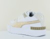 Puma Cali sport varsity blanc beige or