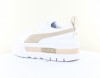 Puma Mayze cuir blanc beige or