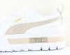 Puma Mayze cuir blanc beige or