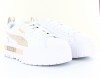 Puma Mayze cuir blanc beige or