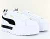 Puma Mayze cuir blanc or noir