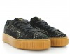 Puma Platform Exotskin Noir-Gold