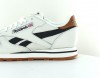 Reebok Cl leather beige bleu marine marron gomme