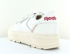 Reebok Club c double geo radicalm blanc rouge rose beige