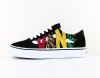 Vans Old skool multi animal noir blanc rouge jaune vert animal