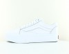 Vans Old skool plateform leather blanc blanc