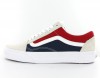 Vans Old skool retro block blanc bleu rouge