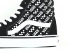 Vans Sk8-hi logo repeat noir blanc