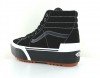 Vans Sk8 hi stacked noir blanc gomme