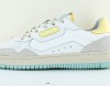 Victoria C80 zero classic retro sneaker blanc bleu turquoise jaune