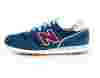 New Balance 373 suede bleu rouge gomme