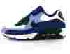 Nike Air max 90 cuir homme Blanc-noir-bleu