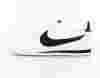 Nike cortez cuir femme BLANC/NOIR