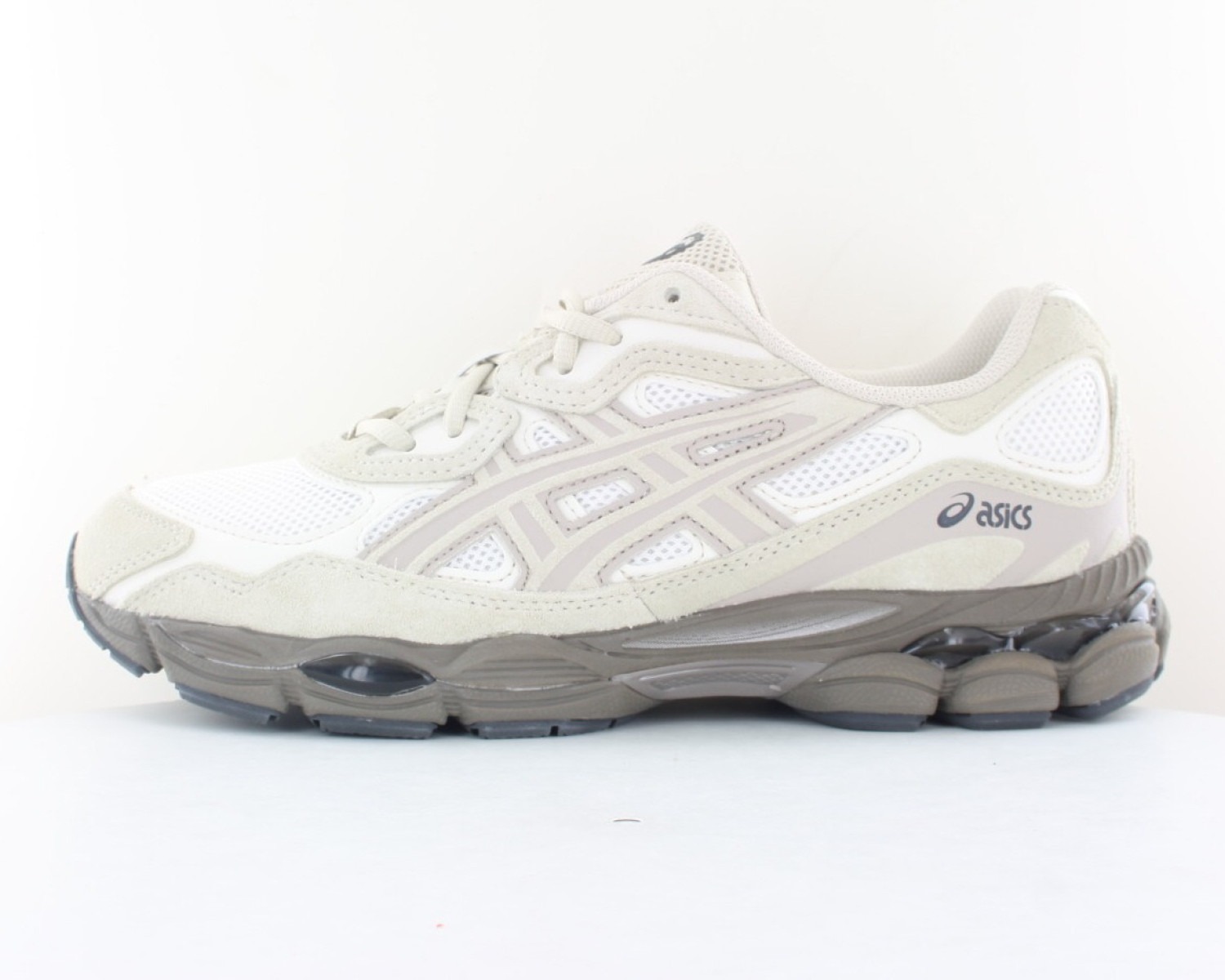 Asics Gel nyc Blanc casse beige kaki