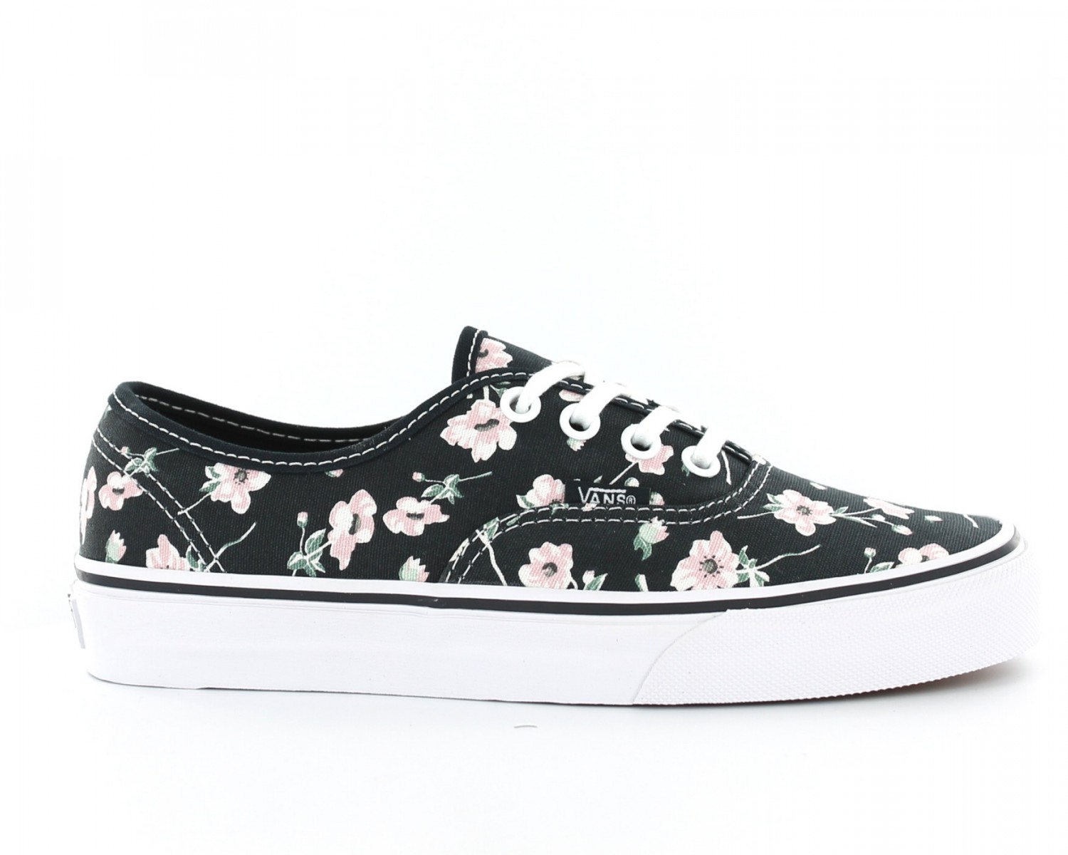 Vans noir hot sale fleur rouge