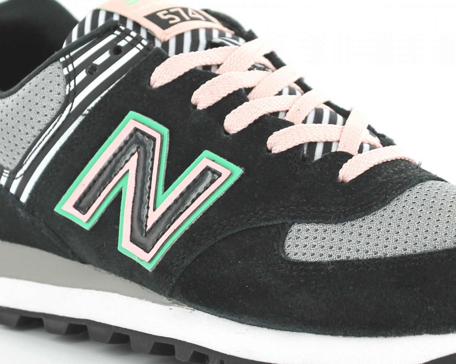 new balance 574 femme noir et rose