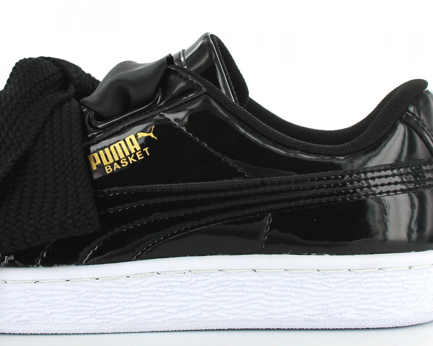 puma suede noire vernis