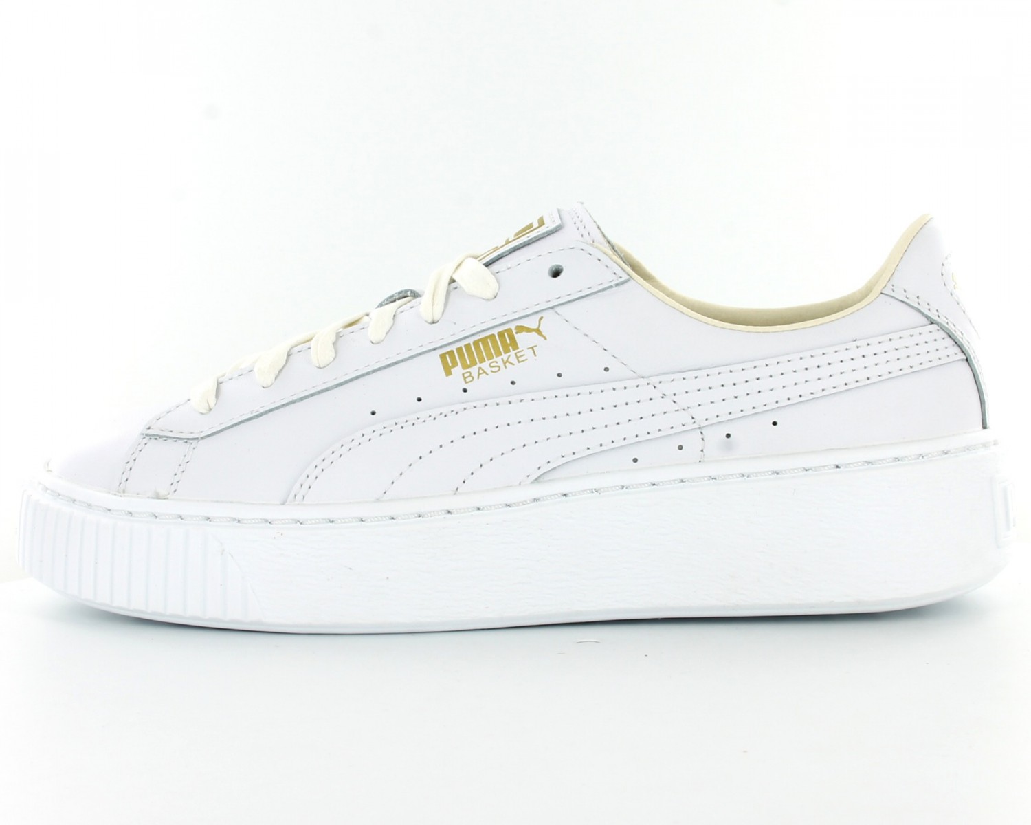 puma basket platform core blanche