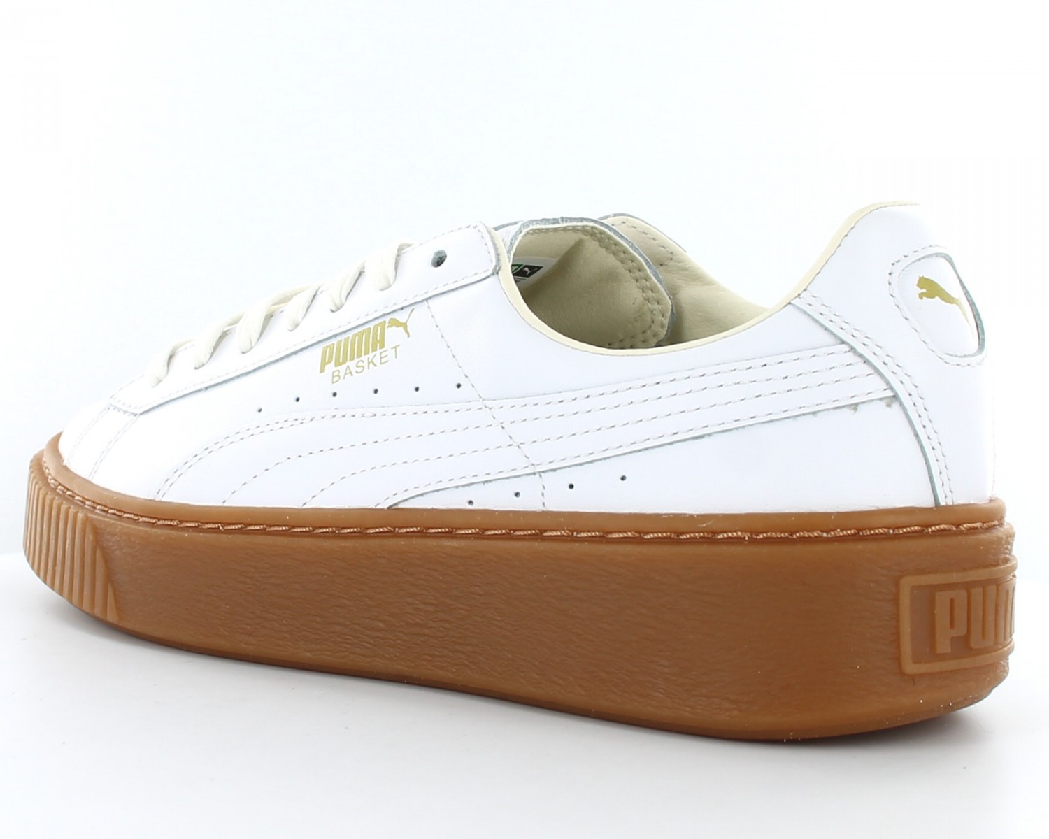 Puma basket clearance platform white gum