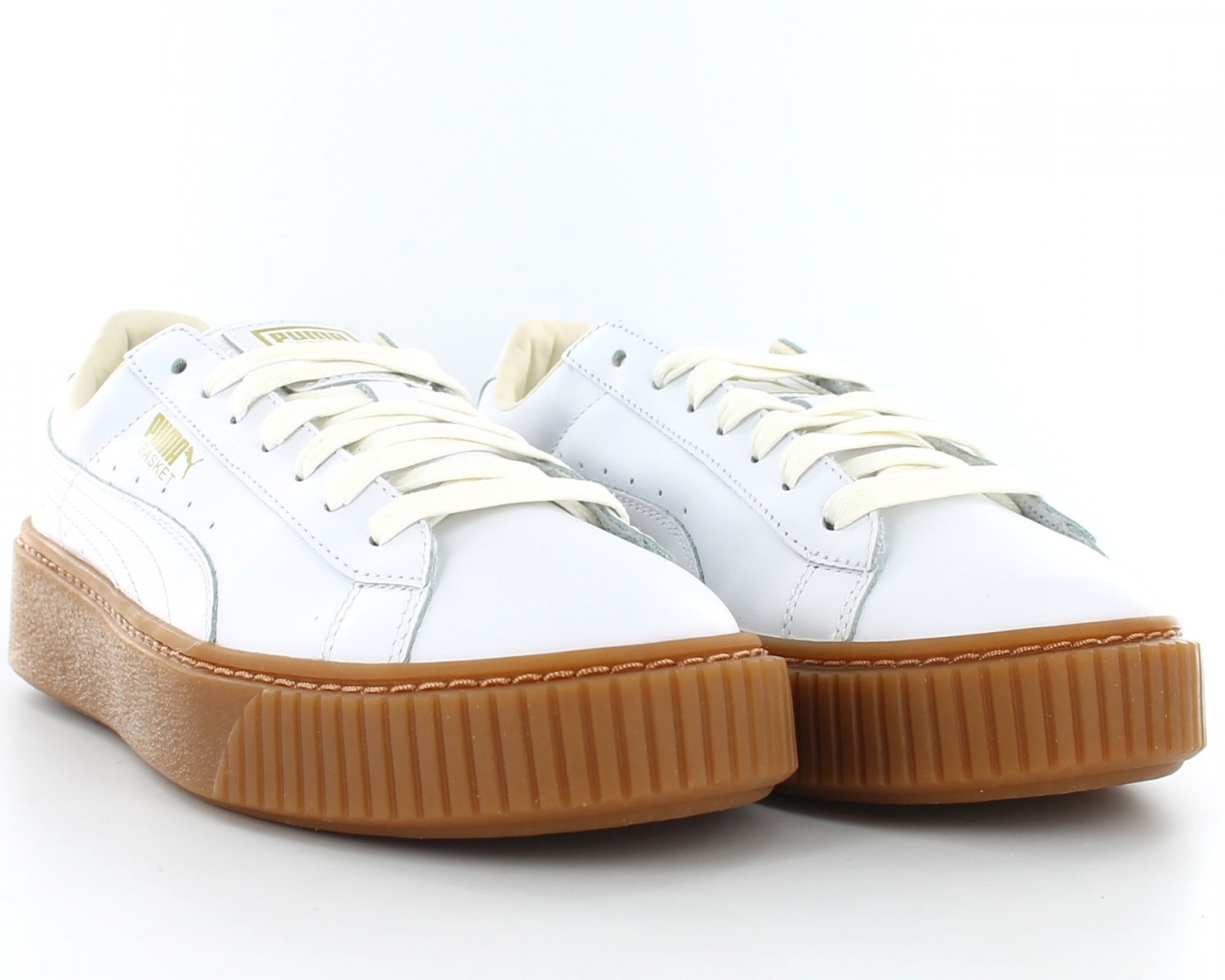 Puma Basket Platform Core White gum