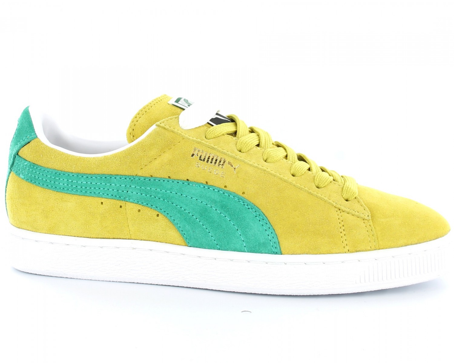 puma suede bleu jaune