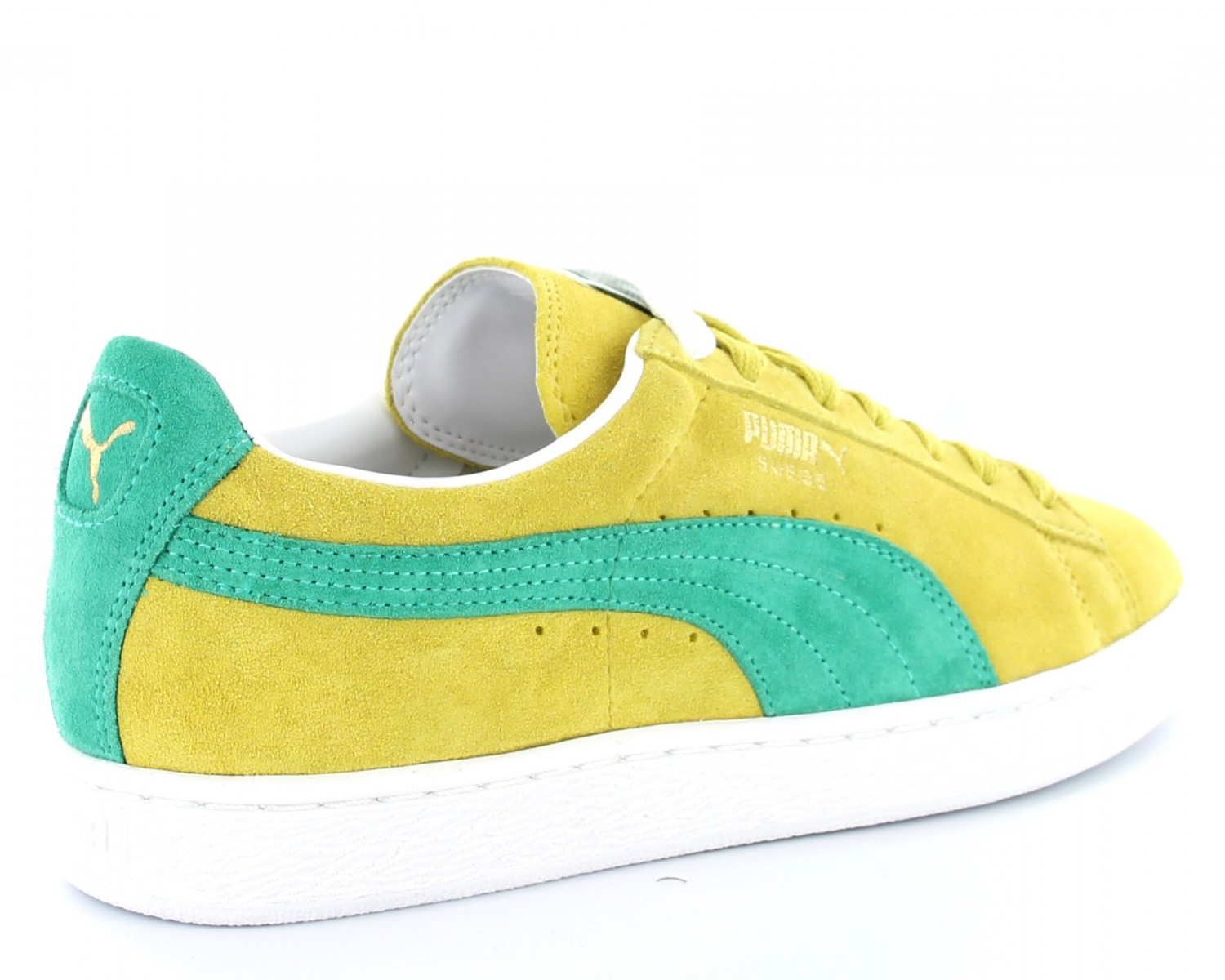 puma suede vert jaune