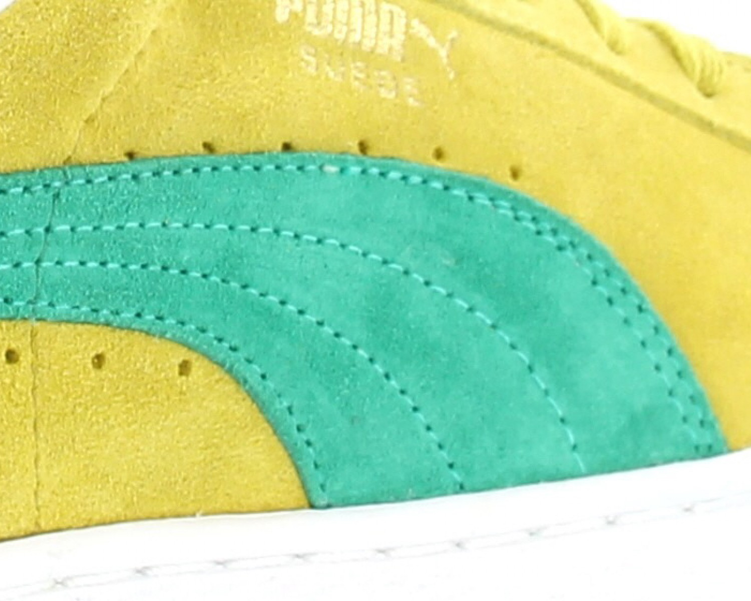 puma suede vert jaune