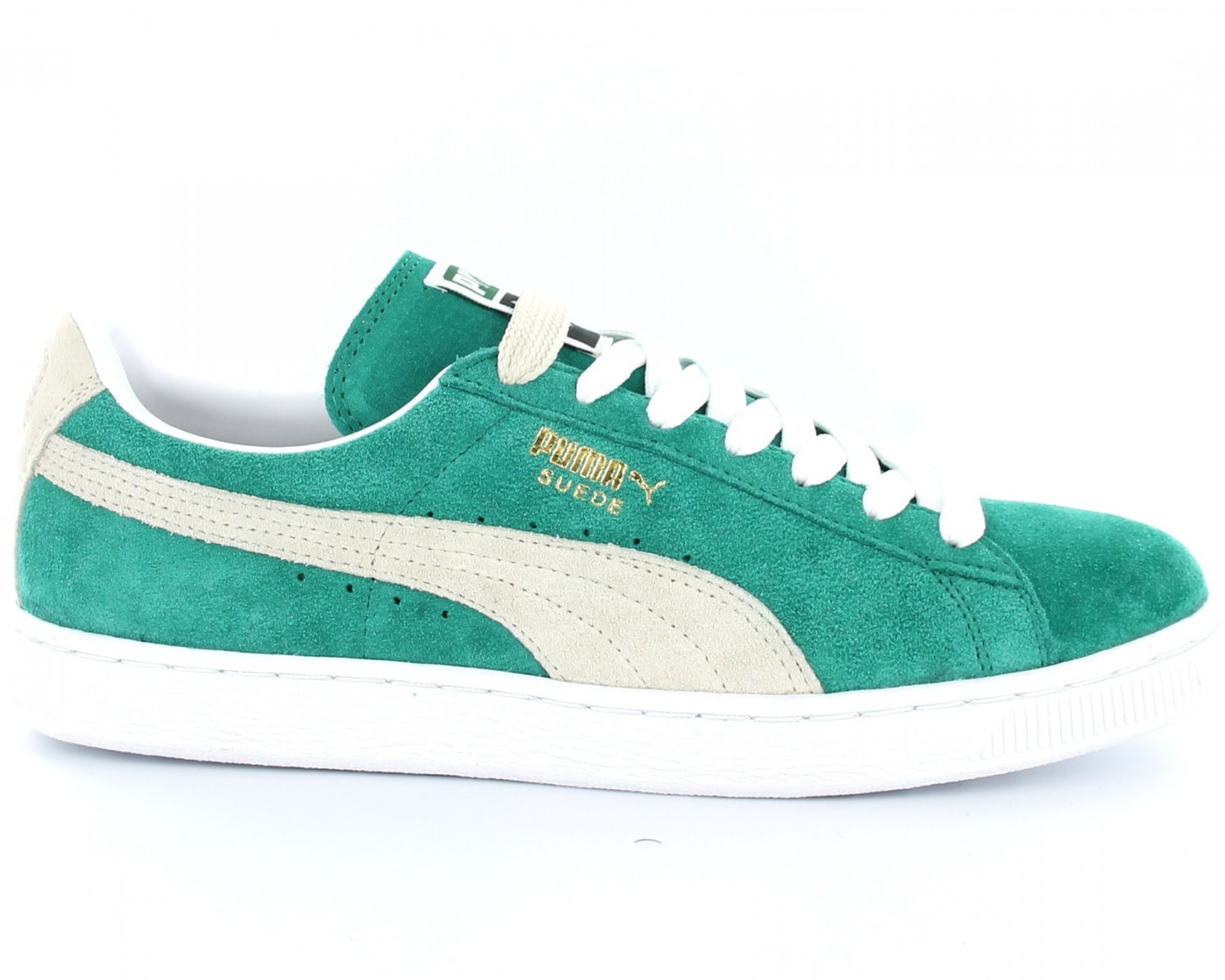 puma suede bleu vert